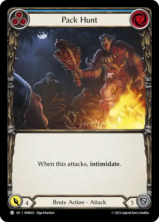 Pack Hunt (Blue) — Rhinar - Heavy Hitters Blitz Deck — Flesh and Blood