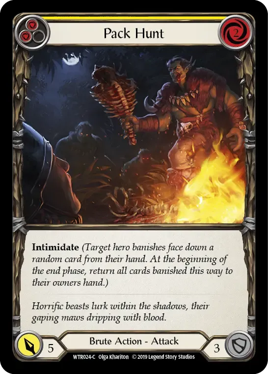 Pack Hunt (Yellow) — Welcome to Rathe — Flesh and Blood