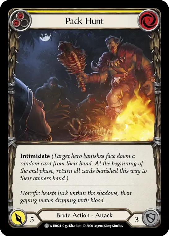 Pack Hunt (Yellow) — Welcome to Rathe - Unlimited — Flesh and Blood