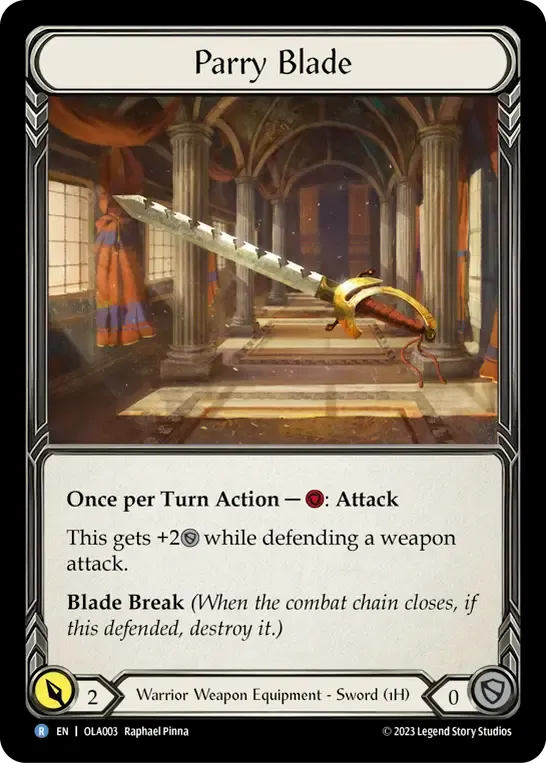 Parry Blade — Olympia - Heavy Hitters Blitz Deck — Flesh and Blood
