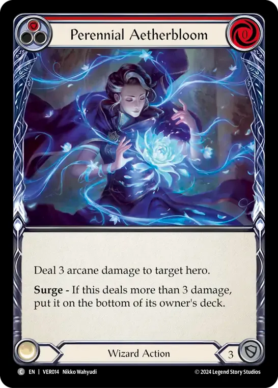 Perennial Aetherbloom (Red) — Rosetta Blitz Deck - Verdance — Flesh and Blood