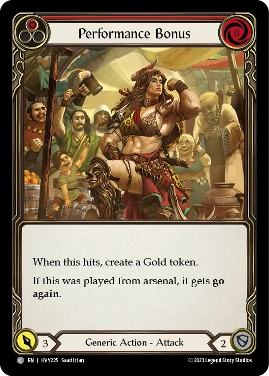 Performance Bonus (Red) from Heavy Hitters - Flesh and Blood
