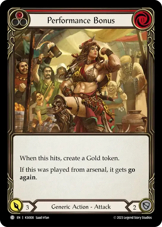 Performance Bonus (Red) — Kassai - Heavy Hitters Blitz Deck — Flesh and Blood