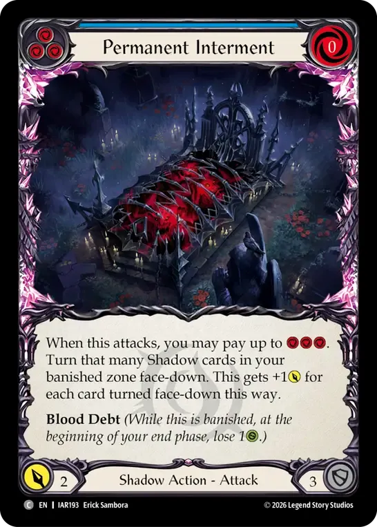 Permanent Interment (Blue) — Usurp the Shadow Throne — Flesh and Blood