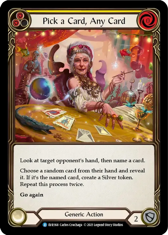Pick a Card, Any Card (Yellow) — Everfest — Flesh and Blood