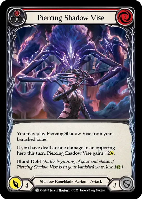 Piercing Shadow Vise (Red) — Chane - Blitz Deck — Flesh and Blood