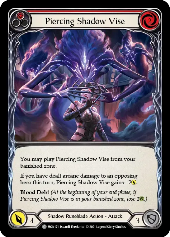 Piercing Shadow Vise (Red) — Monarch — Flesh and Blood