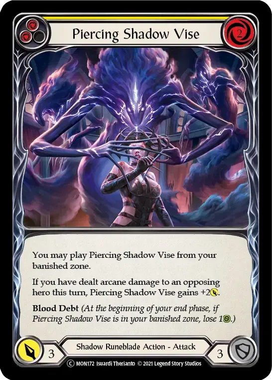 Piercing Shadow Vise (Yellow) from Monarch - Unlimited - Flesh and Blood