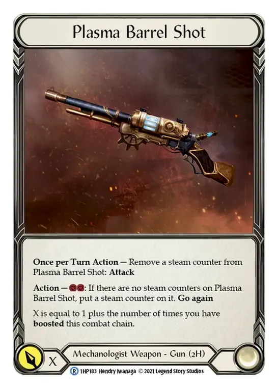 Plasma Barrel Shot from History Pack 1 - Flesh and Blood