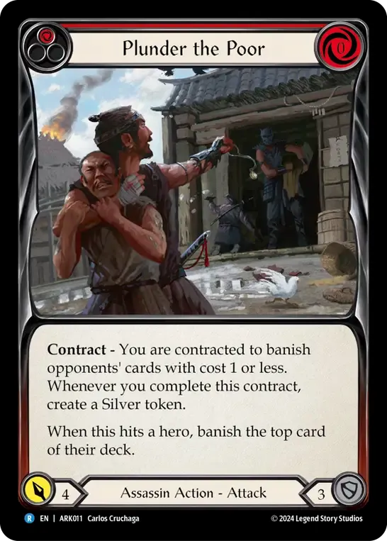 Plunder the Poor (Red) — The Hunted Blitz Deck - Arakni — Flesh and Blood
