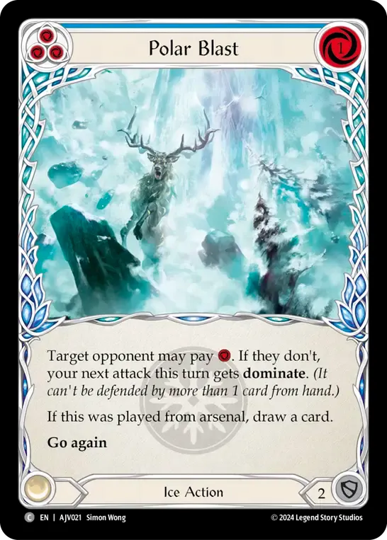 Polar Blast (Blue) — Armory Deck Origins - Jarl Vetreiði — Flesh and Blood