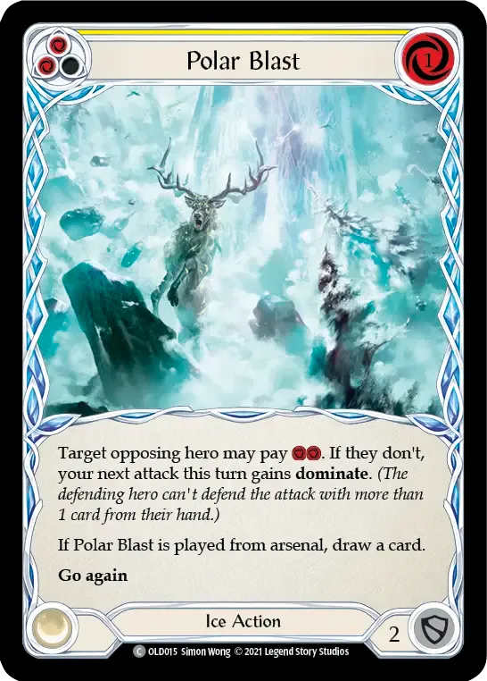 Polar Blast (Yellow) from Oldhim - Blitz Deck - Flesh and Blood
