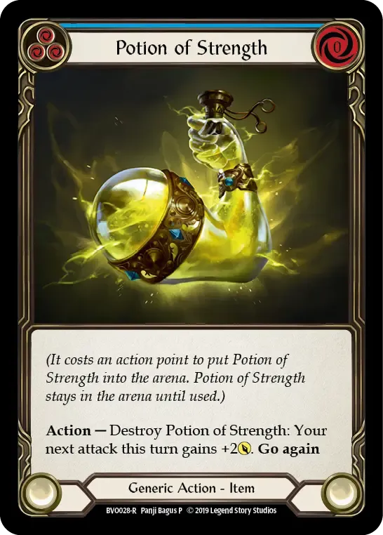 Potion of Strength (Blue) — Bravo, Showstopper - Hero Deck — Flesh and Blood