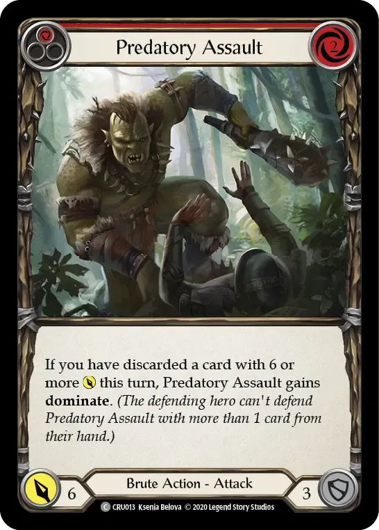 Predatory Assault (Red) — Crucible of War — Flesh and Blood