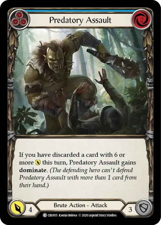 Predatory Assault (Blue) — Crucible of War — Flesh and Blood