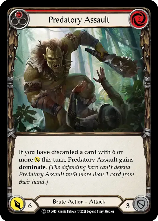 Predatory Assault (Red) — Crucible of War - Unlimited — Flesh and Blood