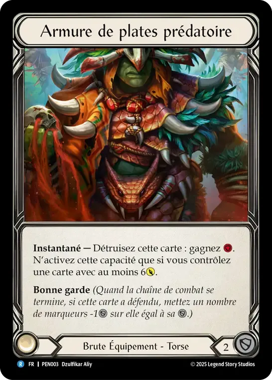 Armure de plates prédatoire — Compendium of Rathe — Flesh and Blood