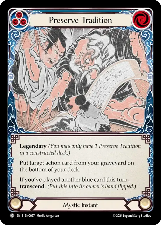 Preserve Tradition (Blue) — Enigma - Blitz Deck — Flesh and Blood
