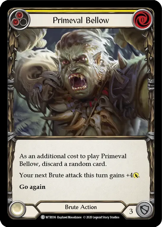 Primeval Bellow (Yellow) — Welcome to Rathe - Unlimited — Flesh and Blood