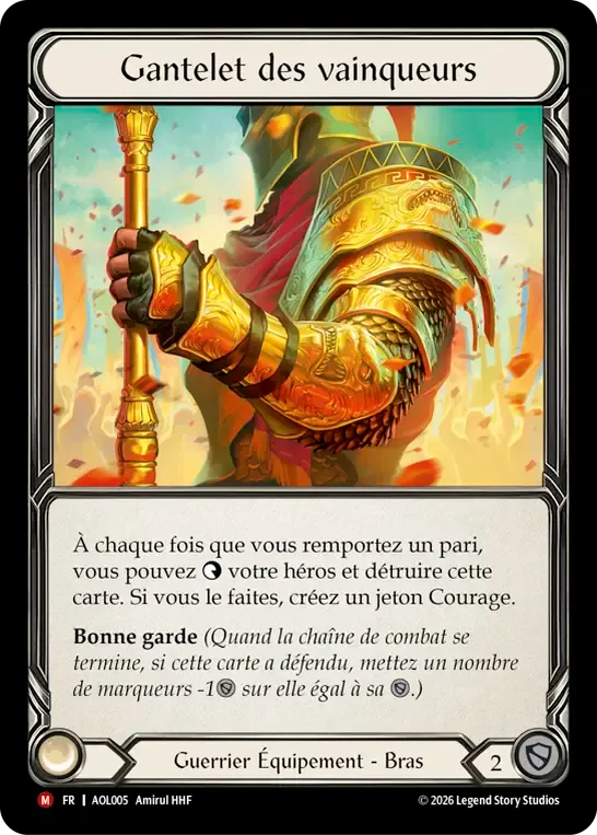 Gantelet des vainqueurs from Armory Deck - Olympia, Prized Fighter - Flesh and Blood
