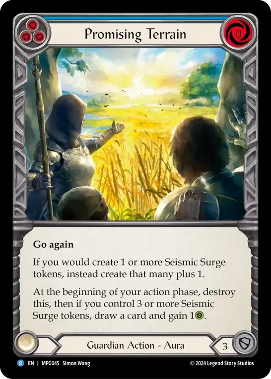 Promising Terrain (Blue) — Mastery Pack Guardian — Flesh and Blood