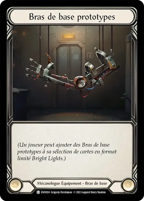 Bras de base prototypes — Bright Lights — Flesh and Blood