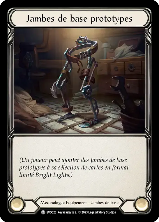 Jambes de base prototypes — Bright Lights — Flesh and Blood