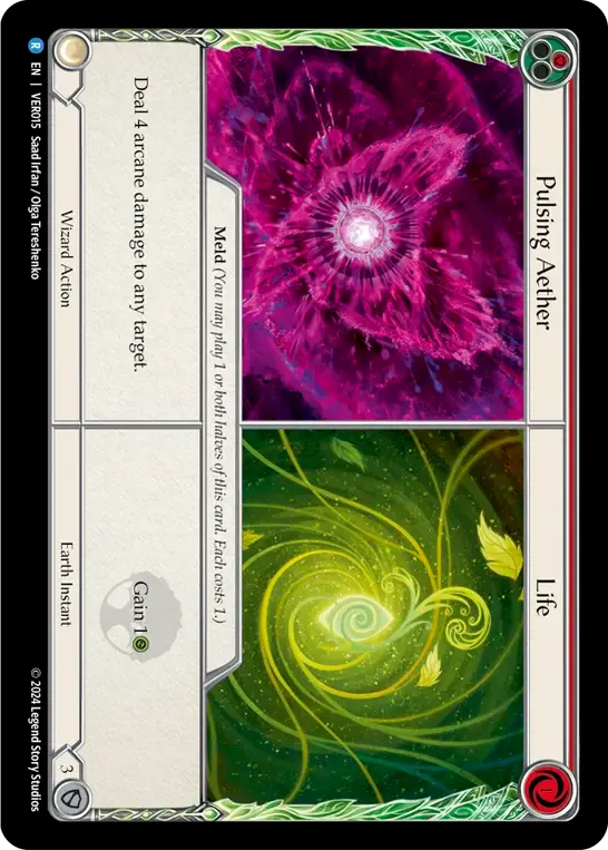 Pulsing Aether // Life (Red) from Rosetta Blitz Deck - Verdance - Flesh and Blood