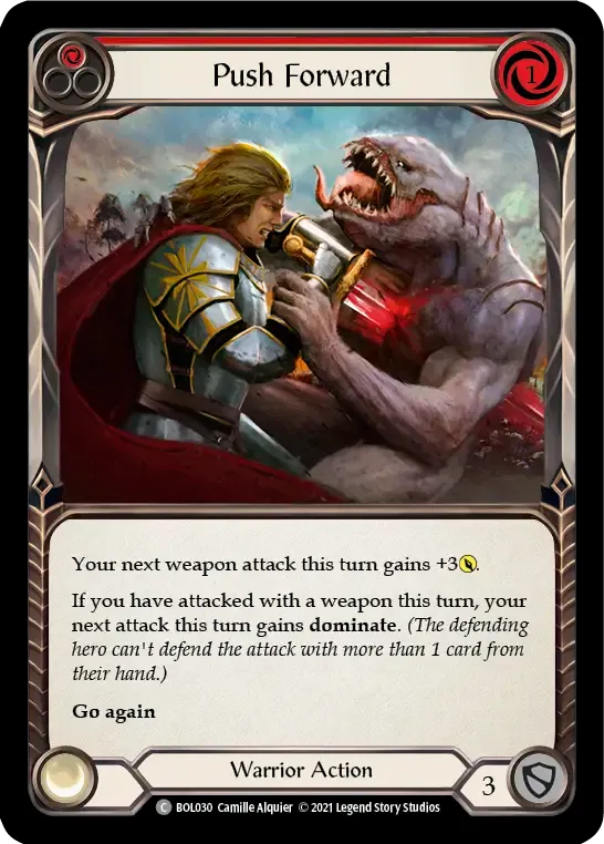 Push Forward (Red) from Boltyn - Blitz Deck - Flesh and Blood