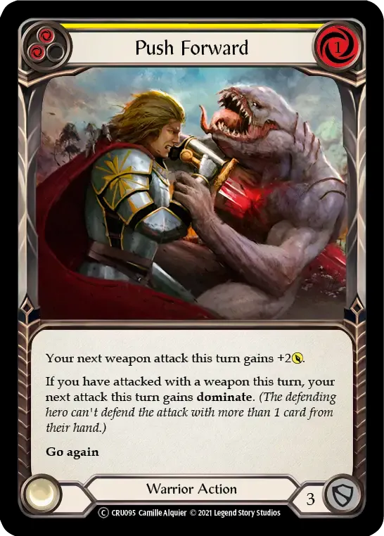 Push Forward (Yellow) — Crucible of War - Unlimited — Flesh and Blood