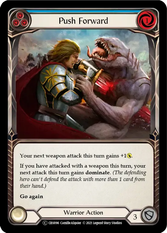 Push Forward (Blue) — Crucible of War - Unlimited — Flesh and Blood