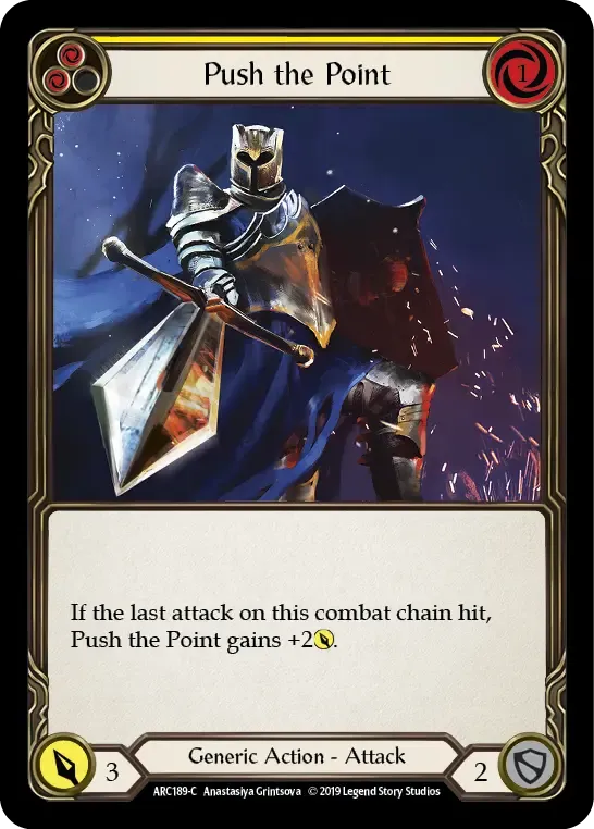 Push the Point (Yellow) — Arcane Rising — Flesh and Blood