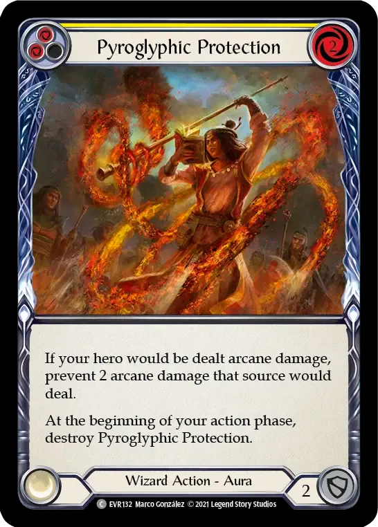 Pyroglyphic Protection (Yellow) — Everfest — Flesh and Blood