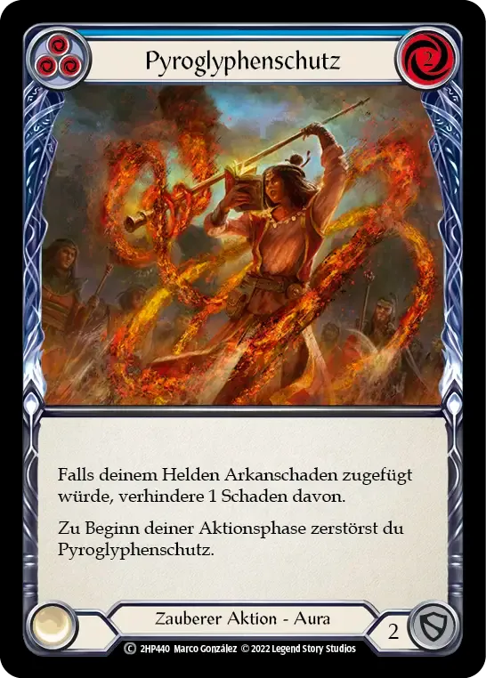 Pyroglyphic Protection (Blue) from History Pack 2 - Black Label - Flesh and Blood
