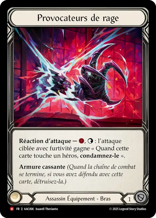 Provocateurs de rage — Armory Deck - Arakni, 5L!p3d 7hRu 7h3 cR4X — Flesh and Blood