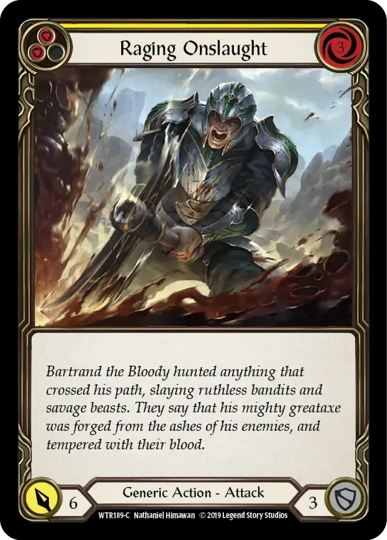 Raging Onslaught (Yellow) — Welcome to Rathe — Flesh and Blood