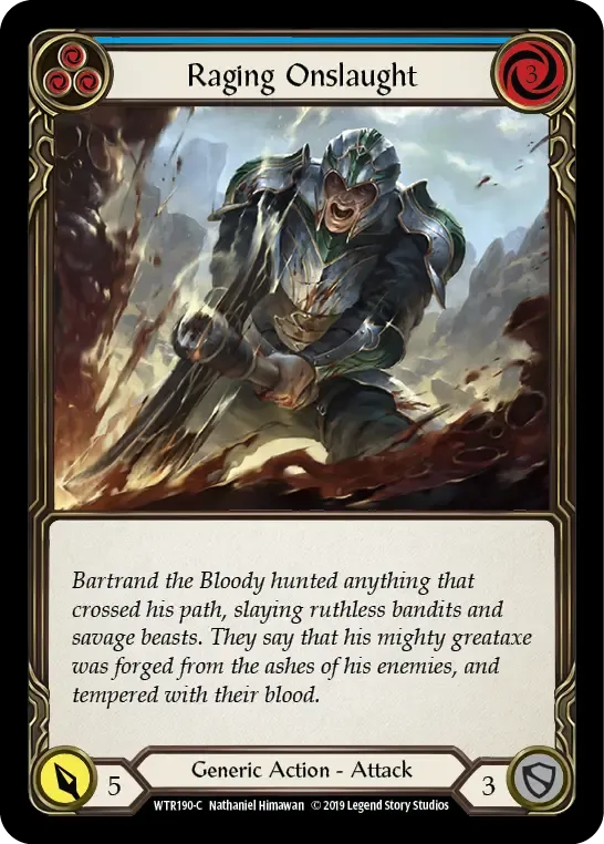 Raging Onslaught (Blue) — Welcome to Rathe — Flesh and Blood