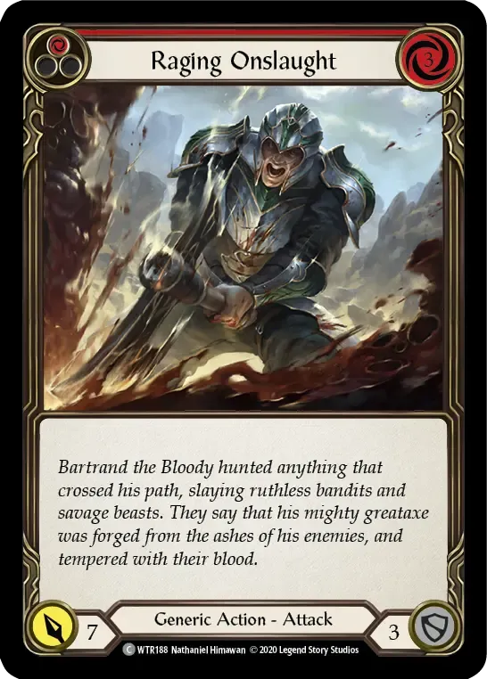 Raging Onslaught (Red) from Welcome to Rathe - Unlimited - Flesh and Blood
