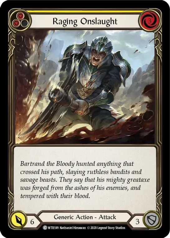Raging Onslaught (Yellow) from Welcome to Rathe - Unlimited - Flesh and Blood