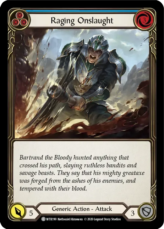 Raging Onslaught (Blue) from Welcome to Rathe - Unlimited - Flesh and Blood