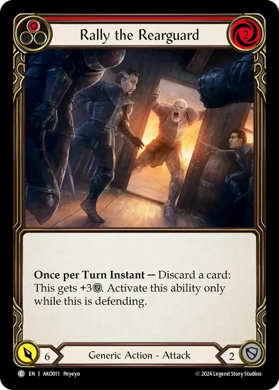 Rally the Rearguard (Red) — Armory Deck - Kayo, Armed and Dangerous — Flesh and Blood