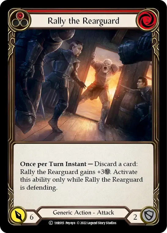Rally the Rearguard (Red) — Rhinar - Blitz Deck — Flesh and Blood