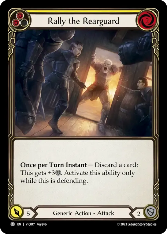 Rally the Rearguard (Yellow) from Victor - Heavy Hitters Blitz Deck - Flesh and Blood