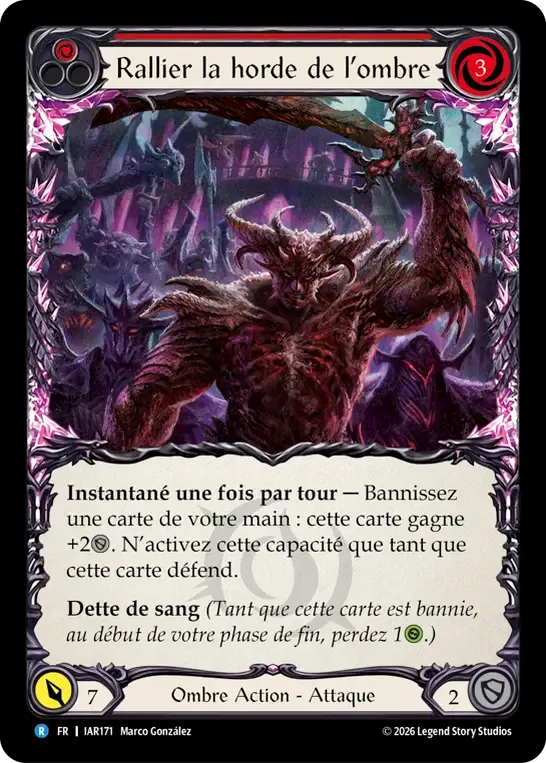 Rallier la horde de l’ombre — Usurp the Shadow Throne — Flesh and Blood
