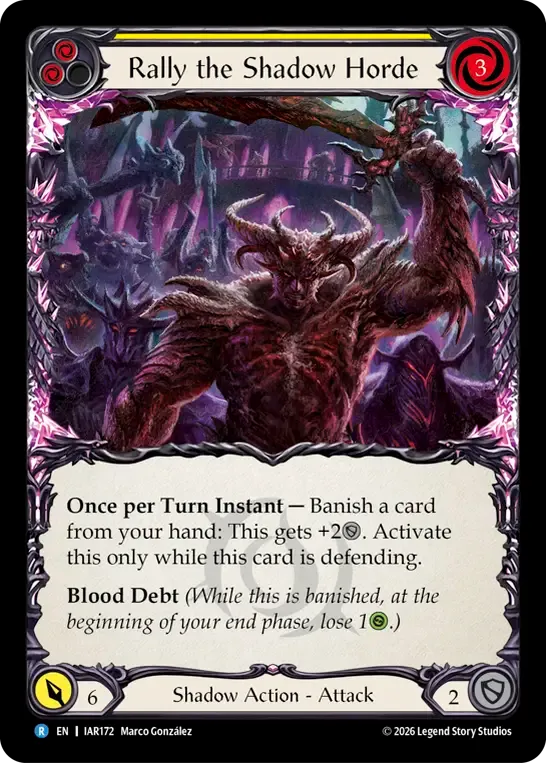 Rallier la horde de l’ombre — Usurp the Shadow Throne — Flesh and Blood