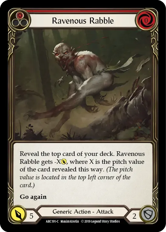 Ravenous Rabble (Red) from Arcane Rising - Flesh and Blood