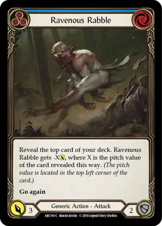 Ravenous Rabble (Blue) — Arcane Rising — Flesh and Blood