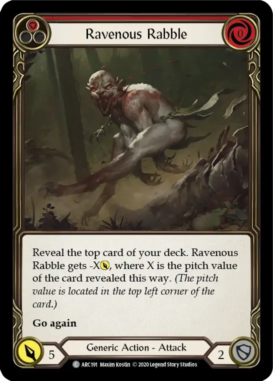 Ravenous Rabble (Red) — Arcane Rising - Unlimited — Flesh and Blood