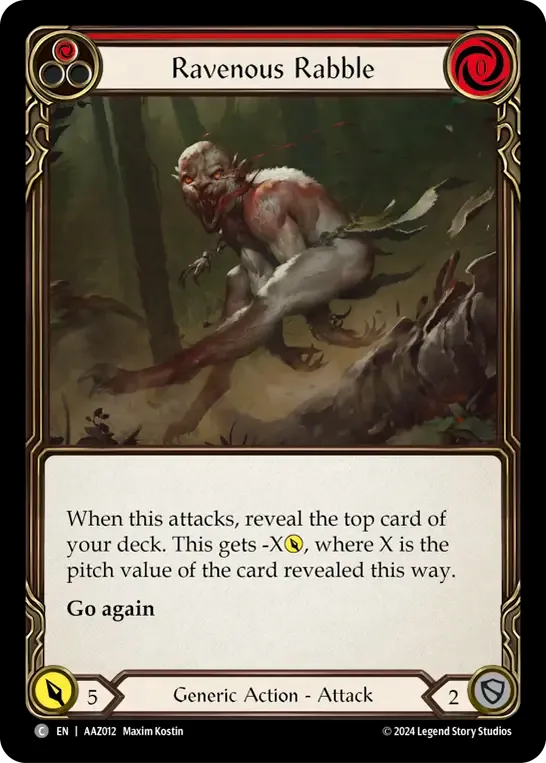 Ravenous Rabble (Red) — Armory Deck - Azalea, Ace in the Hole — Flesh and Blood
