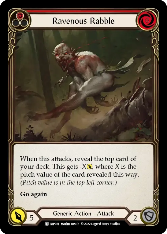 Ravenous Rabble (Red) from Riptide - Blitz Deck - Flesh and Blood